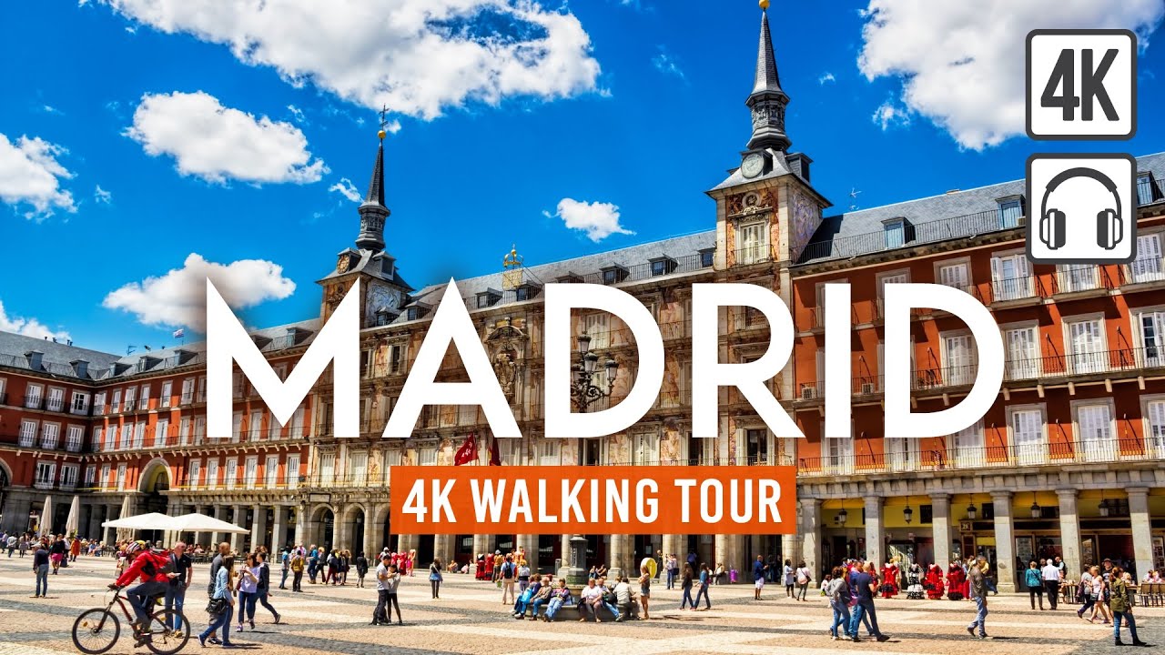 Madrid 4K Walking Tour (Spain) – 3h Tour with Captions & Immersive Sound [4K Ultra HD/60fps]